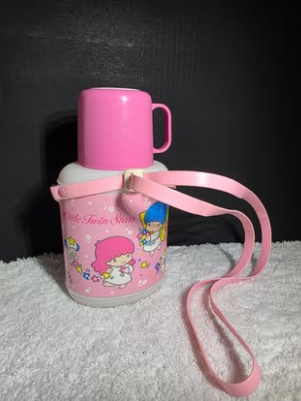 Vintage Sanrio Little Twin Stars 1986 Water Bottle Canteen 650ml featuring Kiki
